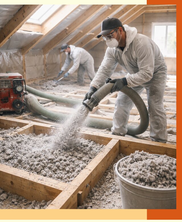 Утепление эковатой в Кызыле от 3059 руб./м2 — монтаж и задувка | ТепломастерКзл