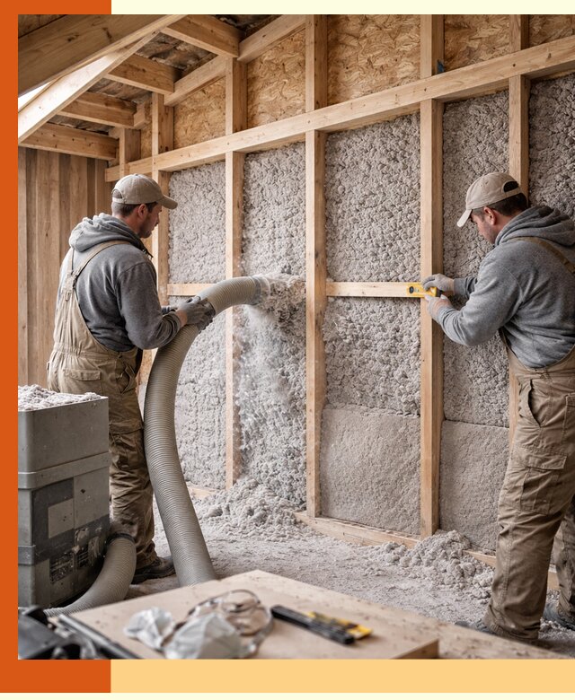 Утепление эковатой стен, потолков и перекрытий в Кызыле