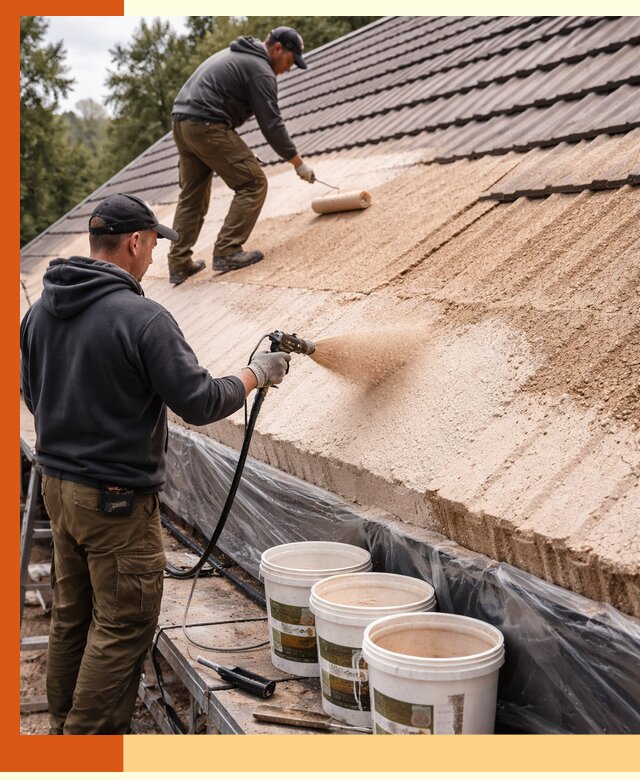 Утепление кровли жидкой пробкой в Кызыле для домов и зданий