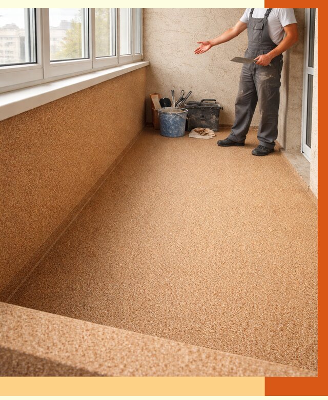 Утепление балкона жидкой пробкой в Кызыле от 3785 руб/м² под ключ | ТепломастерКзл