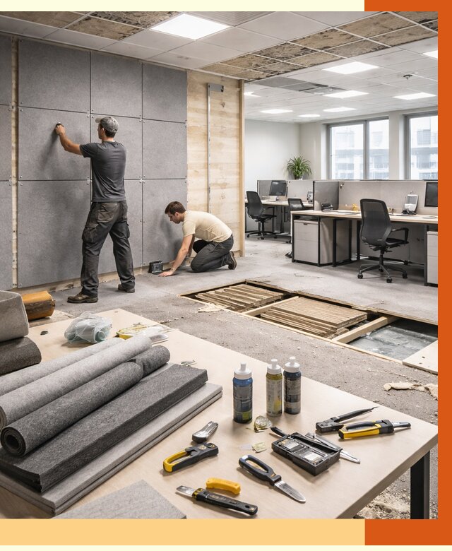 Профессиональная шумоизоляция офиса в Кызыле от 7000 руб. за м2 | ТепломастерКзл