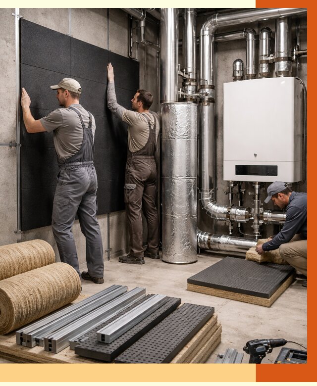 Шумоизоляция котельной в Кызыле от 6741 руб. под ключ | Профессиональная звукоизоляция — ТепломастерКзл