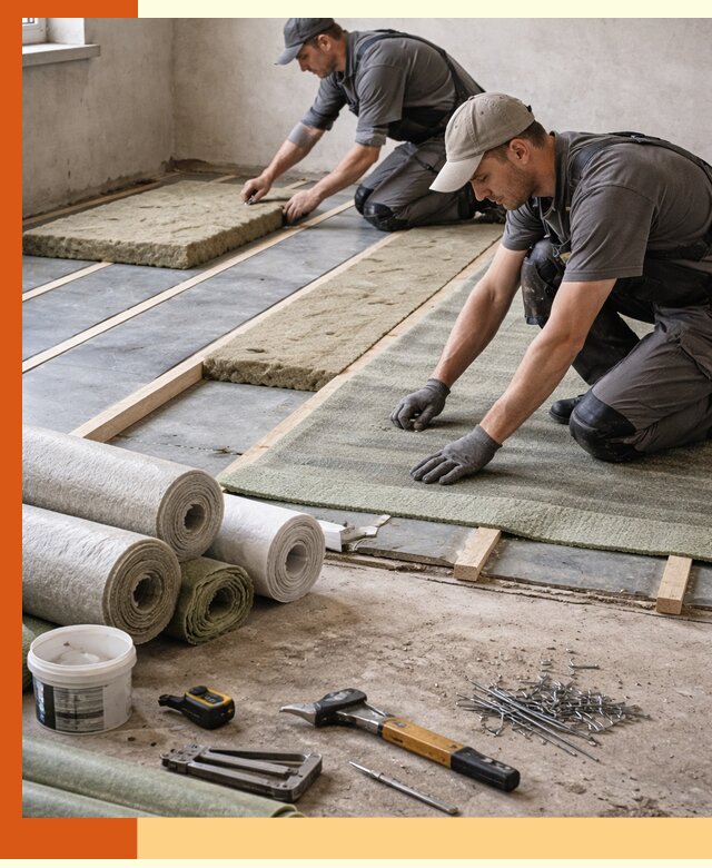 Шумоизоляция пола в Кызыле — профессиональная звукоизоляция помещений