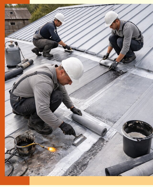 Гидроизоляция металлической кровли с гарантией в Кызыле