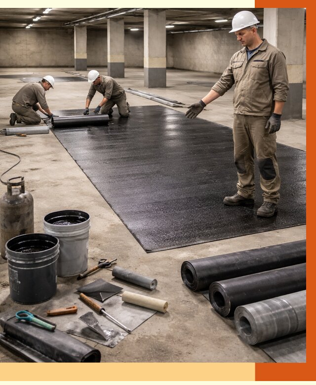 Гидроизоляция паркинга в Кызыле от 1245 руб/м² — профессиональная защита | ТепломастерКзл