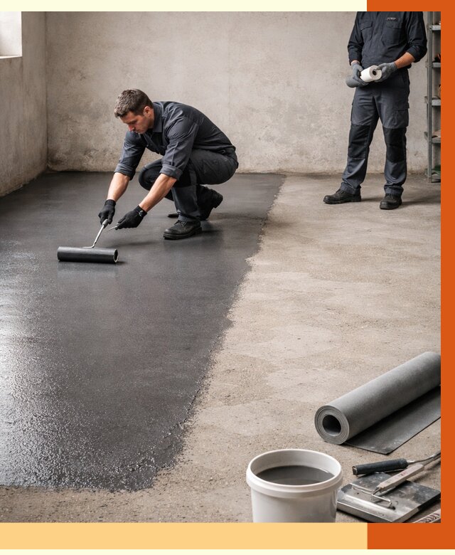 Гидроизоляция гаражного пола в Кызыле от 3630 руб./м² — ТепломастерКзл профессионально