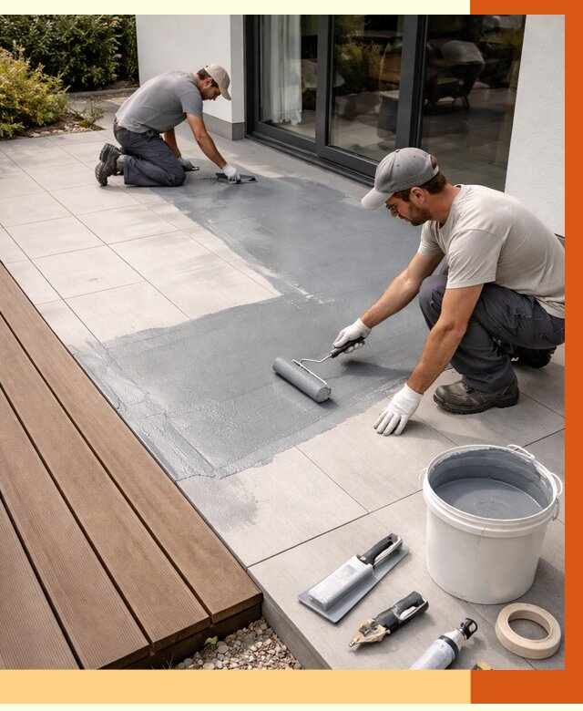 Гидроизоляция террасы в Кызыле под ключ от 7778 руб./м² | ТепломастерКзл