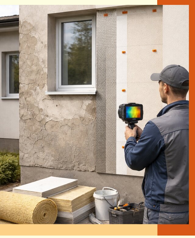 Тепловизионное обследование фасада в Кызыле от 4667 руб. под ключ | ТепломастерКзл