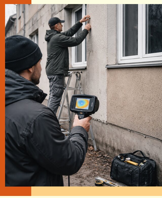 Тепловизионное обследование фасада в Кызыле для выявления дефектов
