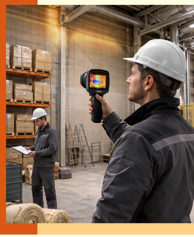 Тепловизионное обследование склада и выявление утечек в Кызыле