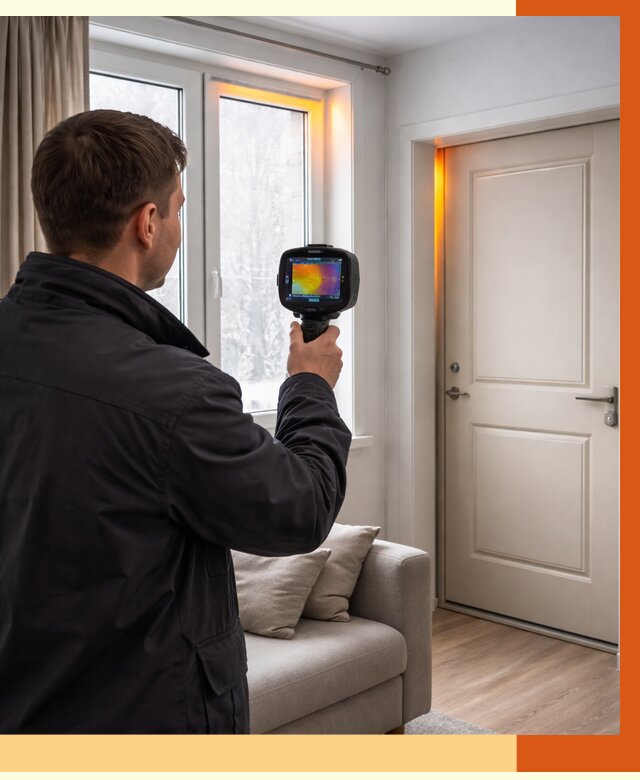 Тепловизионное обследование окон и дверей в Кызыле от 4667 руб. | ТепломастерКзл