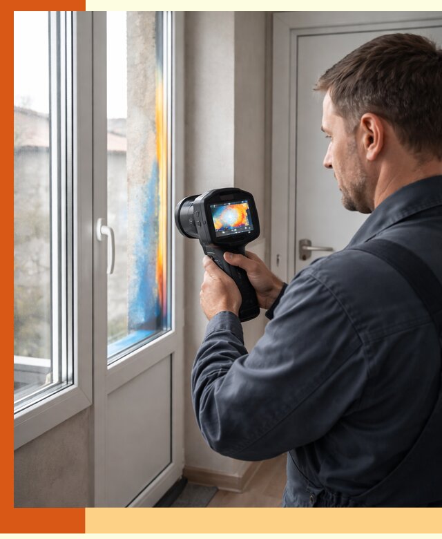 Тепловизионное обследование окон и дверей в Кызыле