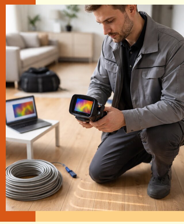 Тепловизионное обследование тёплого пола в Кызыле для точной диагностики