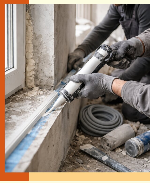 Герметизация стыков и примыканий зданий в Кызыле